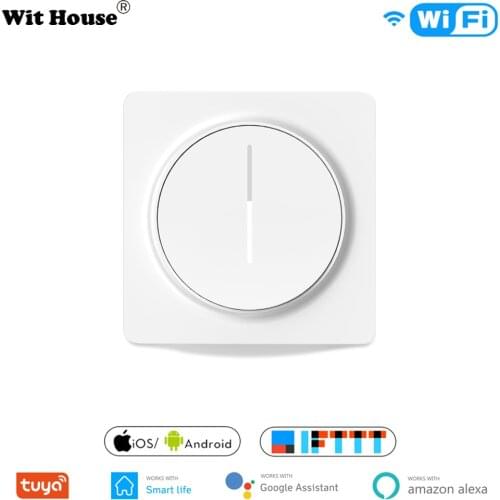 Tuya Smart Wifi Dimmer Switch, Touch Dimmable Panel Light Switch EU 100-240V, Compatible with Alexa Google Home, No Hub Required