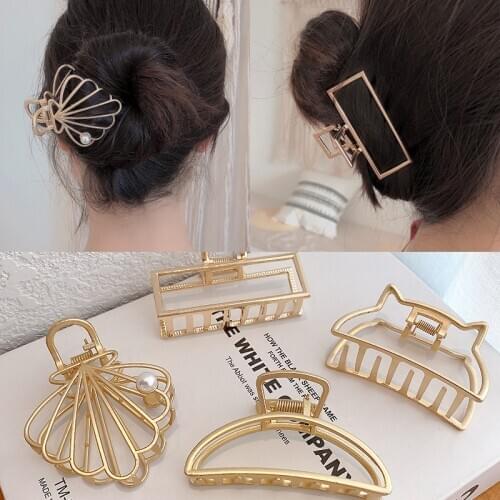 Zinc alloy Gold Hair Claw hair Pin Girls Women Hair Bands Headwear Hair Accessories