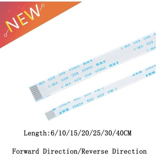 10PCS FPC/FFC Ribbon Flexible Flat Cable Pitch 0.5MM/1.0MM 8P Wire Length 6/10/15/20/25/30/40CM