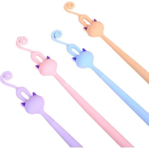 48pcs Per Set Gel Pens Cute Cartoon Cat Black Colored Gel ink pens for Writing Cute Stationery Office School Supplies