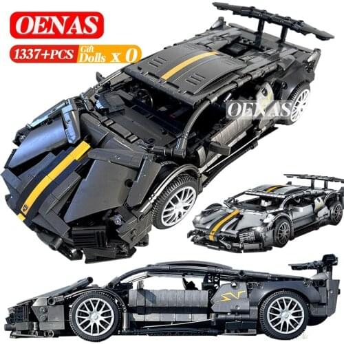 Creative MOC Expert High-Tech 488 RSR 1337PCS Sports Racing Car Model Building Blocks Kids Toys For Boys Christmas Birthday Gift
