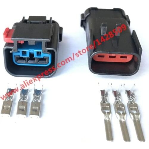 5 Sets 54200308 54200312 Headlight Wiring Connector Pigtail FCI Apex 2.8mm Waterproof Automotive Plugs 3 Pin Female Male