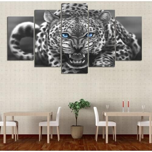 Blue Eyes Animal Leopard Tiger Picture 5d diamond Painting,DIY diamond embroidery MosaicCanvas Painting Home Decoration 5pcs