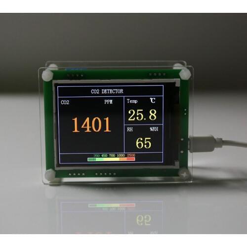 Car Home Digital CO2 Meter Carbon Dioxide Detector Air Tester Monitor Indoor/Outdoor CO2 Temperature Humidity Gas Analyzer