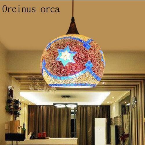 Bohemia staircase corridor aisle restaurant personality bar single head small chandelier balcony