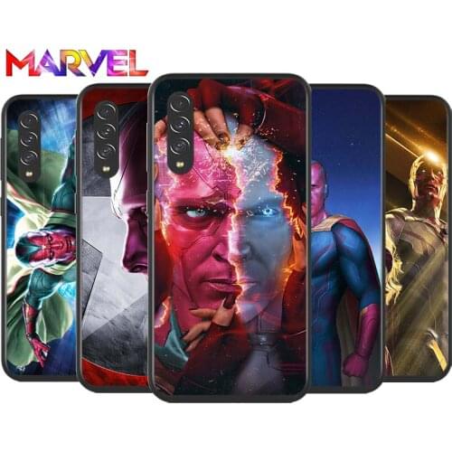 Vision marvel hero for Samsung Galaxy A90 A80 A70 A60 A50 A40 A20 A2Core A10 M31 M21 M60 M40 M30 Black Phone Case