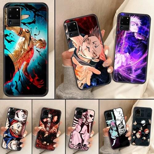 Jujutsu Kaisen Yuji Itadori Phone case For Samsung Galaxy Note 4 8 9 10 20 S8 S9 S10 S10E S20 Plus UITRA Ultra black tpu prime