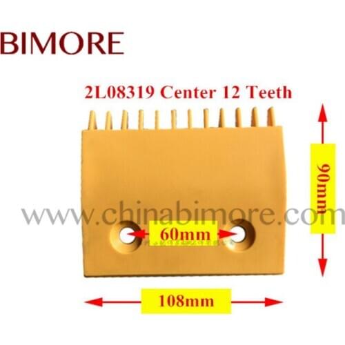 Escalator Parts components ABS Escalator Plastic Comb 2L08319 Length 108mm Width 90mm Install Size 60mm 12T Center