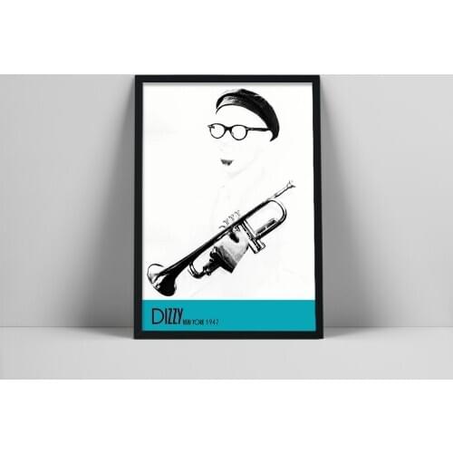 Dizzy Gillespie Jazz Trumpet Poster Music Star Prints Wall Art Decoration Pictures Canvas Painting for Living Room Home Decor
