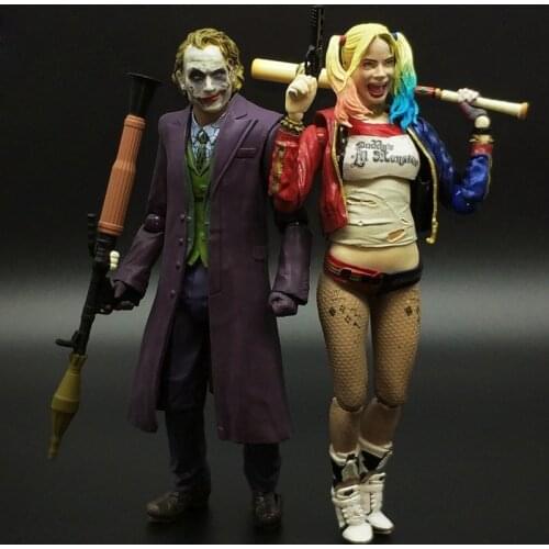 DC Comics Joker AK47 and Harleen Quinzel Luxury Edition Joints Movable Action Figure Model Ornaments Toys Collection Gifts