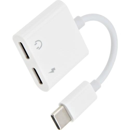 10pcs Type C to 3.5mm Audio Charge Adapter Cables for Huawei HTC iPad Splitter Type C adaptador USB C PD Digital Signal