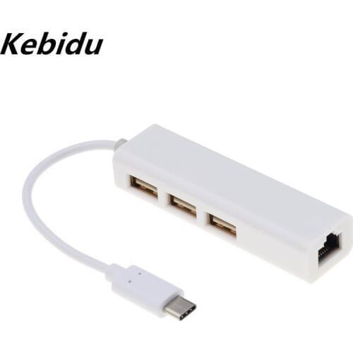 Kebidu High Speed Micro Mini 3Ports 3.0 USB HUB splitter Adapter For Laptop PC Notebook Receiver Computer Accessories