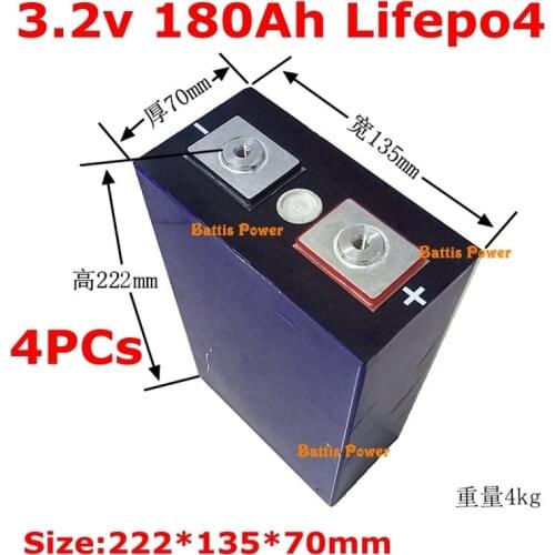 3.2v 180ah lifepo4 cell 180ah lithium cells high capacity 3C-5C high discharge for diy 12v solar energy storage battery pack