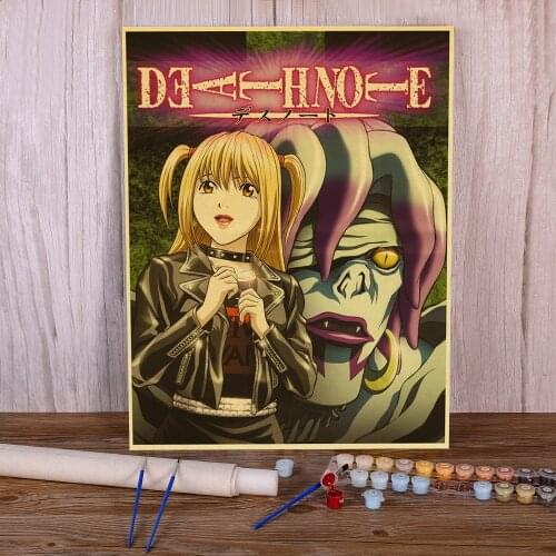 Landscape Classic Anime Series Death Note Paint By Numbers Package Acrylic Paints 40*50 Oil Painting Wall Drawing