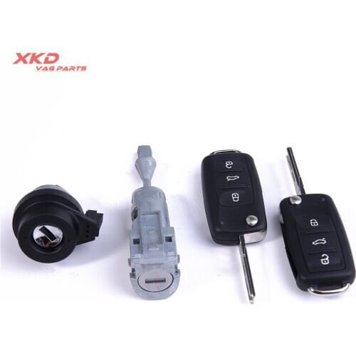 4pcs lock and key set For J-etta MK6 2015-2018 5C6 800 375