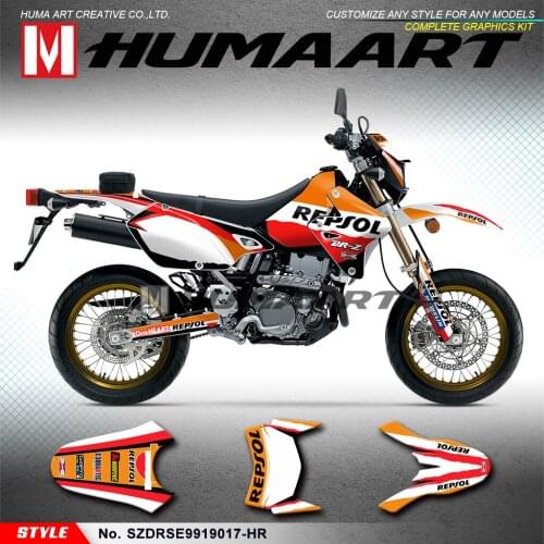 HUMAART Motorbike Stickers MX Decals for DRZ400SM DRZ 400 Enduro 1999 to 2019 KLX 400R 2002 2003 2004, Customizable
