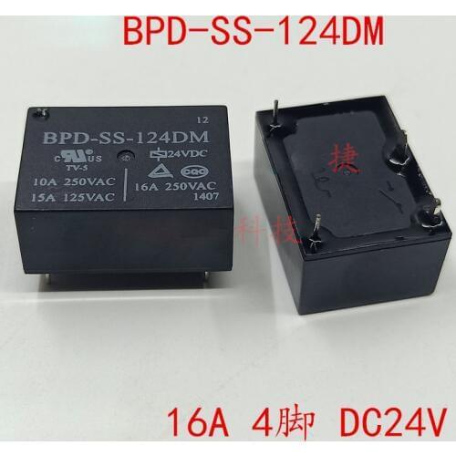 New 5PCS/LOT BPD-SS-112DM SS-112DM 12VDC BPD-SS-124DM SS-124DM 24V 24VDC 16A 4PIN