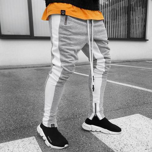 Autumn Running Jogging Pants Men Striped Outdoor Sport Pencil Pants Bodybuilding Gym Sweatpants Training Pants Fitness Trousers