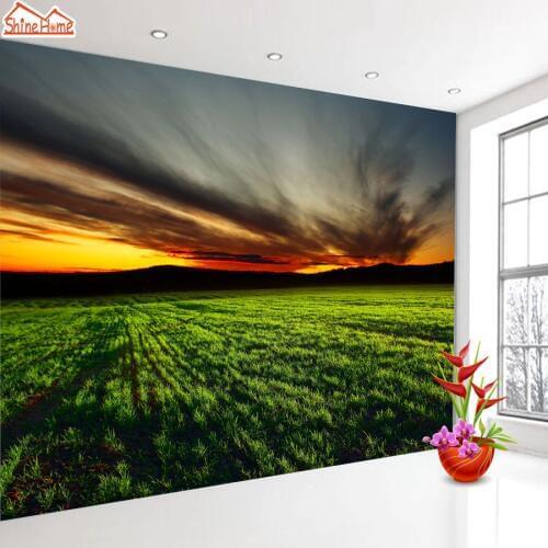Custom 3d Wall Papers Home Decor Wallpaper Mural Wallpapers for Living Room Contact Paper Peel and Stick Prairie Murals Rolls