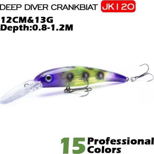 Agoie 12cm/13g Fishing Lure Minnow Lure Floating Bait Wobbler Trout Lure Crankbait Artificial Plastic Fishing Tackle Sea Fishing