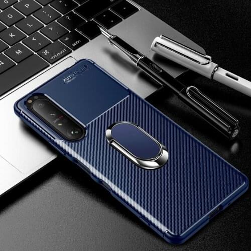 Luxury Phone Case For Xperia10 III case Xperia 1 III case Soft bracket ring Cover for Xperia 1 II 10 II Xperia 5 8 Fundas