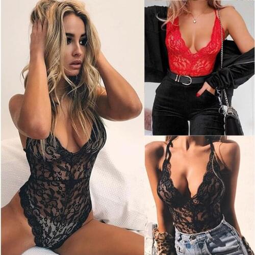 Sexy lingerie Porno Costumes women fantasias Perspective Lace Lingerie Sexy Hot Erotic Dress For Sex Underwear teddy Plus Size