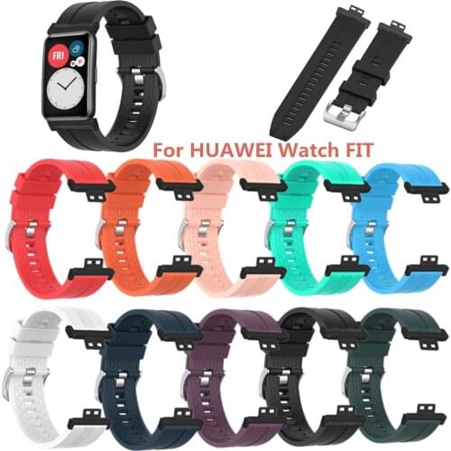 Silicone Watch Strap Checked Elegant Style Wristband Suitable for HUAWEI Watch FIT