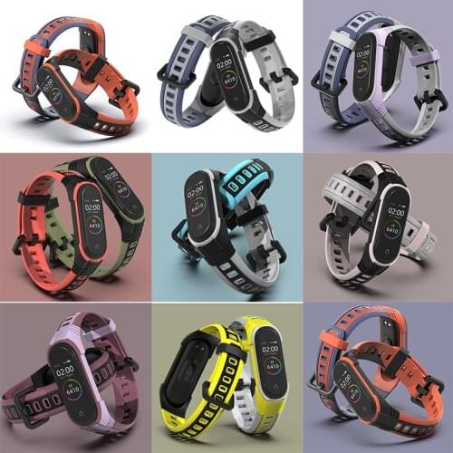 Replaceable Strap for Xiaomi Mi Band 5 4 3 Breathable Strap on Mi Band4 Band3 Band5 Breathable Bracelet on Xiaomi Mi Band 3 4 5