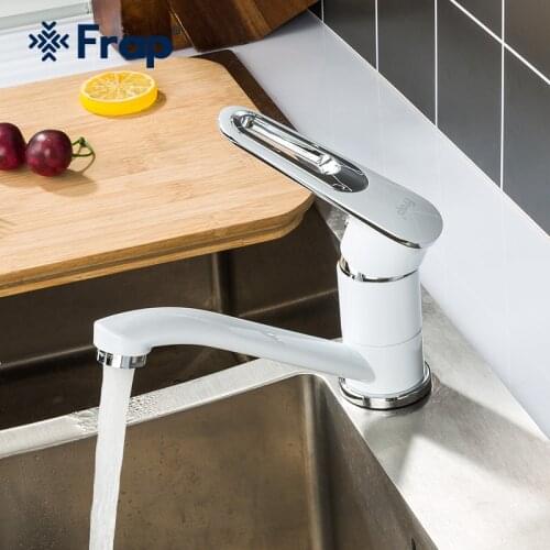 FRAP Kitchen Faucet Water Tap Single Handle Kitchen Sink Mixer Cold and Hot Water Kitchen Tap Deck Mounted Water Tap F4549