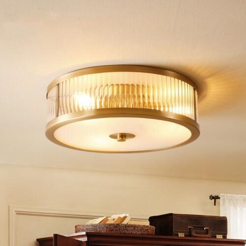 Modern Led Ceiling Lamp All Copper Ceiling Light Dia 45cm Balcony Aisle Hall Hallway Living room Bedroom Home Ceiling Light F127