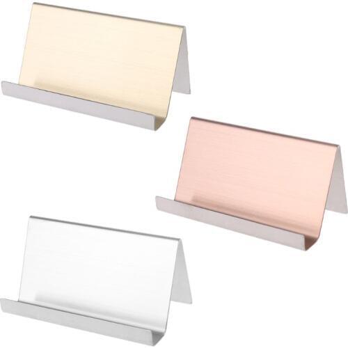 Stainless Steel Business Name Card Holder Display Stand Rack Desktop Organizer Gold, Silver, Rose Gold