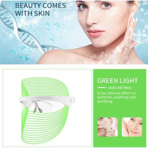 Changeable Colors Led Photon Skin Rejuvenation Device Mask Face Skin Spa Whitening Beauty Beauty Face Treatment Therapy Dev X1E0
