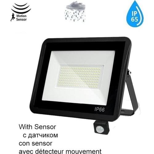 220V 10-100W LED FloodLight Spotlight Exterior Street wall reflector light led Steps Lamp Sensor light Waterproof Security Stair