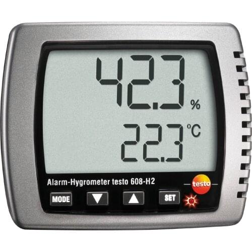 Testo 608-H2 LED Alarm Thermo Hygrometer 0560 6082 Thermohygrometer Thermometer Hygrometer With Wall And Table Mount