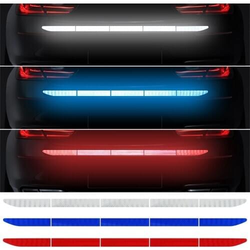 Car Trunk Tail Night Safety Warning Reflective Stickers For Mercedes W203 BMW E39 E36 E90 Volvo XC60 S40 Audi A4 A6 Q5 Q7