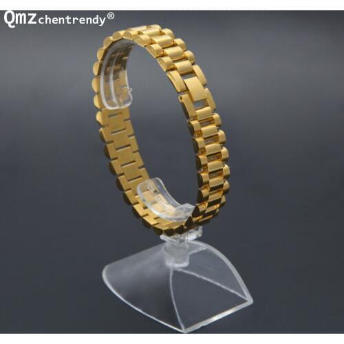 Hip hop Vintage High Quality 316L Stainless Steel Filled Watchband Design Bracelet Men Luxury Fashions Hip hop Jewelry Bangle