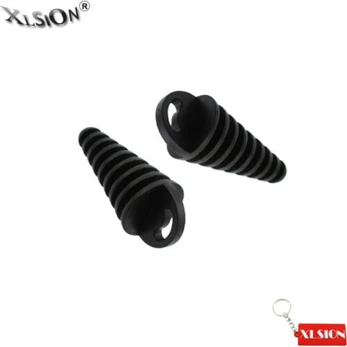 XLSION Aftermarket 2pcs Muffler Exhaust Pipe Wash Plug For 2 Stroke CR KX RM YZ KTM 80 85 125 150 250