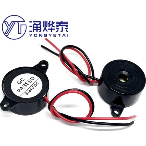 Hot sale Free shipping YD2312 type active lead piezoelectric buzzer 23 * 12MM 3-24V with a line length 120MM
