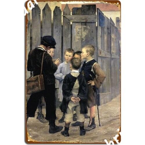 Marie Bashkirtseff The Meeting Metal Sign Plaques Club Bar Club Party Funny Tin Sign Poster