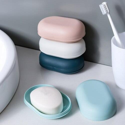 1Pc Home Travel Portable Solid Soap Dish Box For Bathroom Plastic Bathroom Shower Soap Box Tray Dish Storage Holder Plate