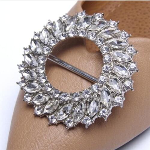 1PC Crystal Decorations Shoes Clips Bridal Wedding Party Shoes Accessories Women Elegant Shoes Rhinstones Ornament