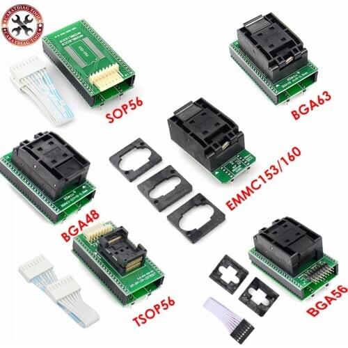 100% Original BGA63 BGA64 BGA48 BGA169 TSOP32 TSOP40 TSOP48 TSOP56 ADP-SS0-056-0.8 Adapters For XGecu T56 Nand Programmer