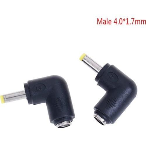 2Pcs Plug Connector Angle 90 Degree L Shaped Dc Power Connector DC 5.5*2.1 Female/5.5*2.5mm Male/4.0*1.7mm Male DC Power