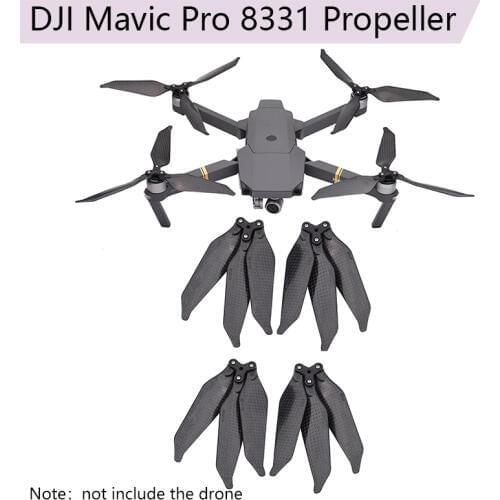4pcs/2pair propellers 8331 3-blade noise reduction folding carbon fiber paddles for DJI Mavic pro props spare part