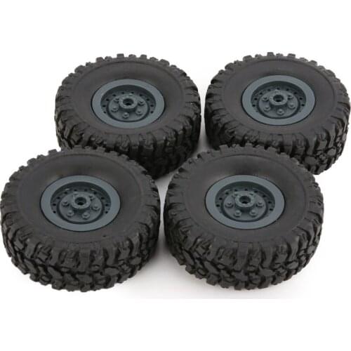 4pcs Rubber Wheel Rim Tire Tyre for RC 1/16 Climbing Crawler Car WPL B-1/B-24/C-14/C-24/B-16 Truck Model Spare Parts Accessories