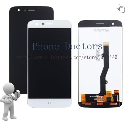 5.0'' Full LCD DIsplay + Touch Screen Digitizer Assembly Replacement For ZTE Blade V8 Lite ; Black / White ; New ; 100% Tested