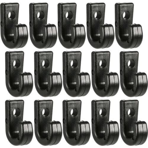 50Pcs Nylon Bungee Lashing Shock Cord J Hooks Tie Down Hook for Kayaks Canoes Boats