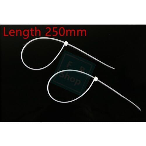 Free shipping 250Pcs/pack 4*250mm high quality width 2.8mm black color Factory Standard self-locking Plastic nylon cable ties