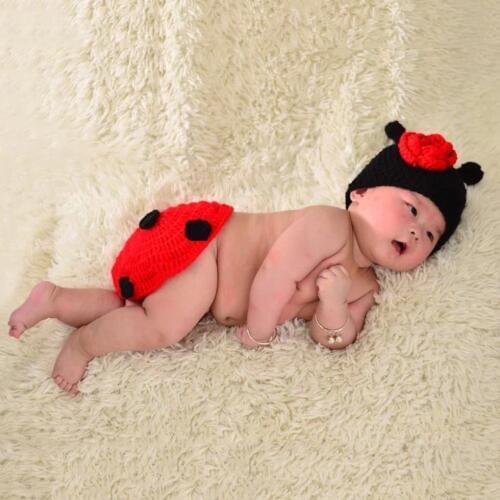 Ladybug photographed children photography clothing piece baby full moon one hundred days photo photo props supply good birthday