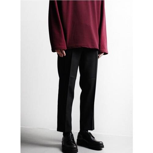 Mens trousers Korean fashion loose basic modern casual pants fashion personality Youth Large Mens Pants Capris